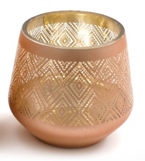Metallic Effect Tea Light Holder, 9cm
