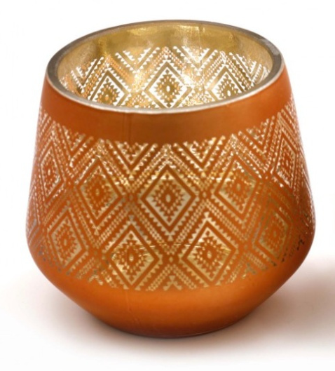 Metallic Effect Tea Light Holder, 9cm