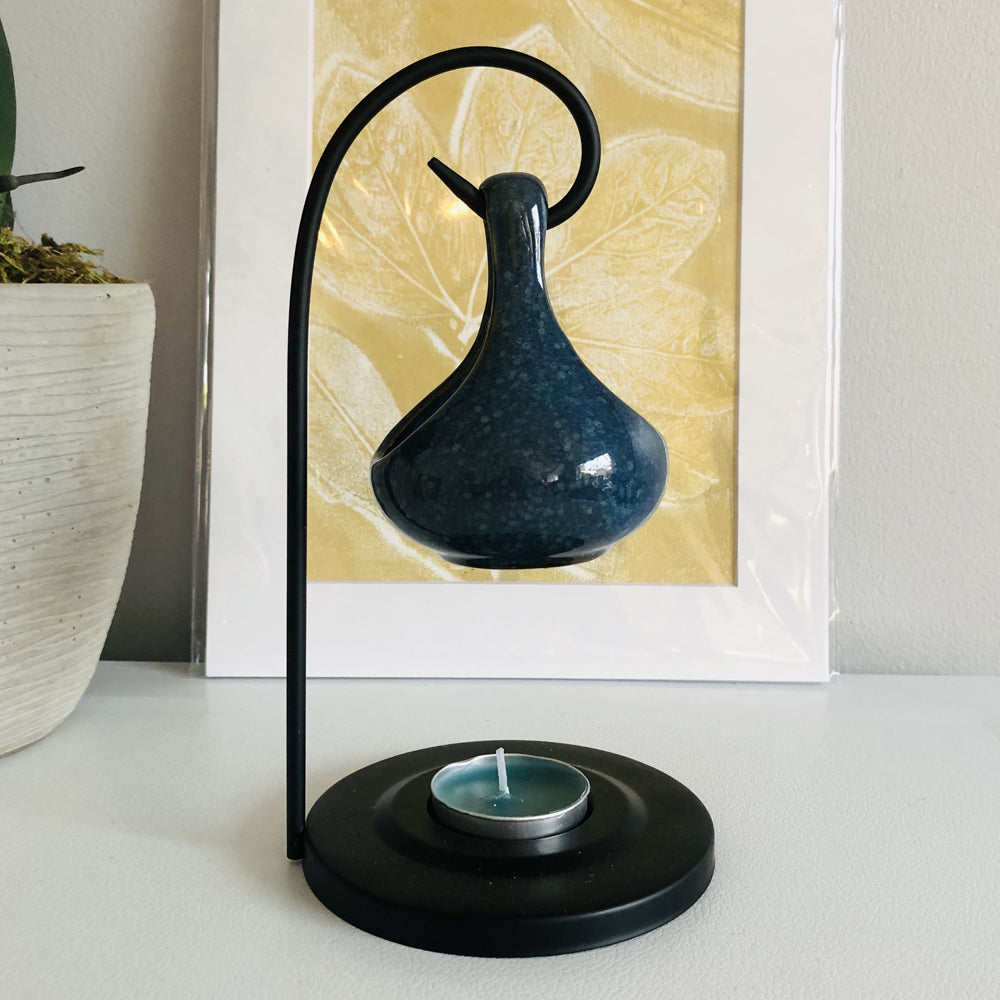 Eden Teardrop Shape Hanging Oil Burner & Stand, 19cm Tall
