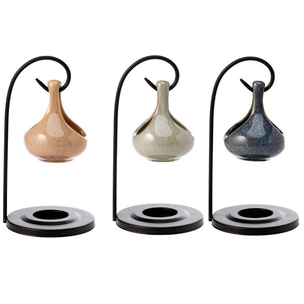 Eden Teardrop Shape Hanging Oil Burner & Stand, 19cm Tall