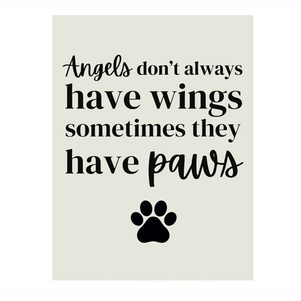 Angels Dont Always Have Wings Mini Metal Sign, 9cm