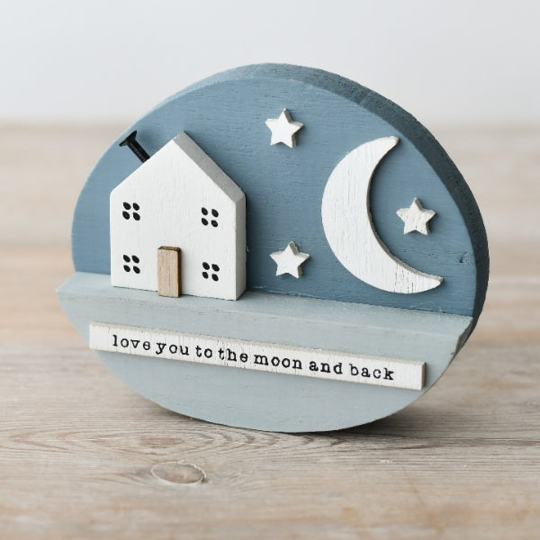 Love you to the moon and back Plaque, 11cm