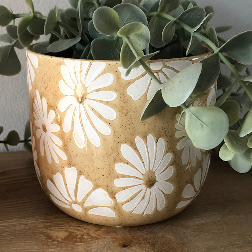 Stoneware Flower Planter, 10.5cm