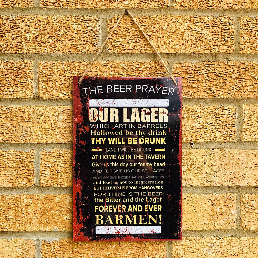 Beer Prayer - Aluminium Sign