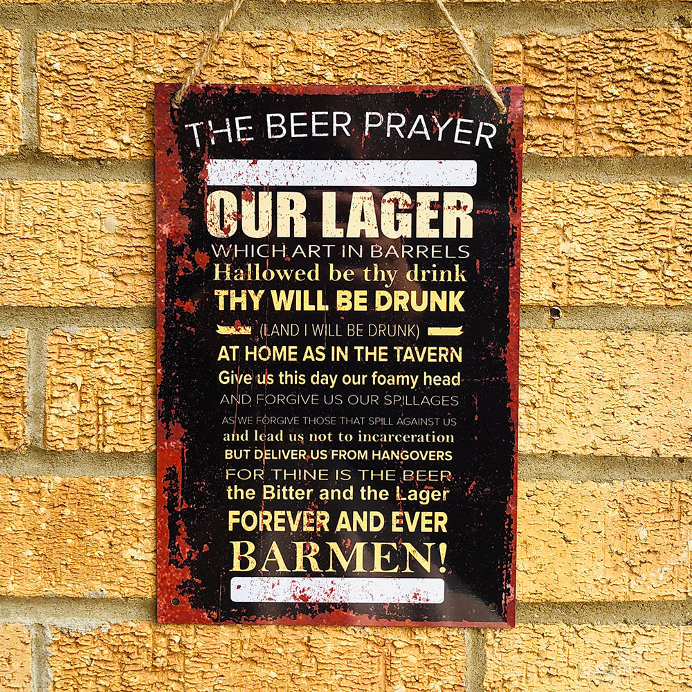 Beer Prayer - Aluminium Sign