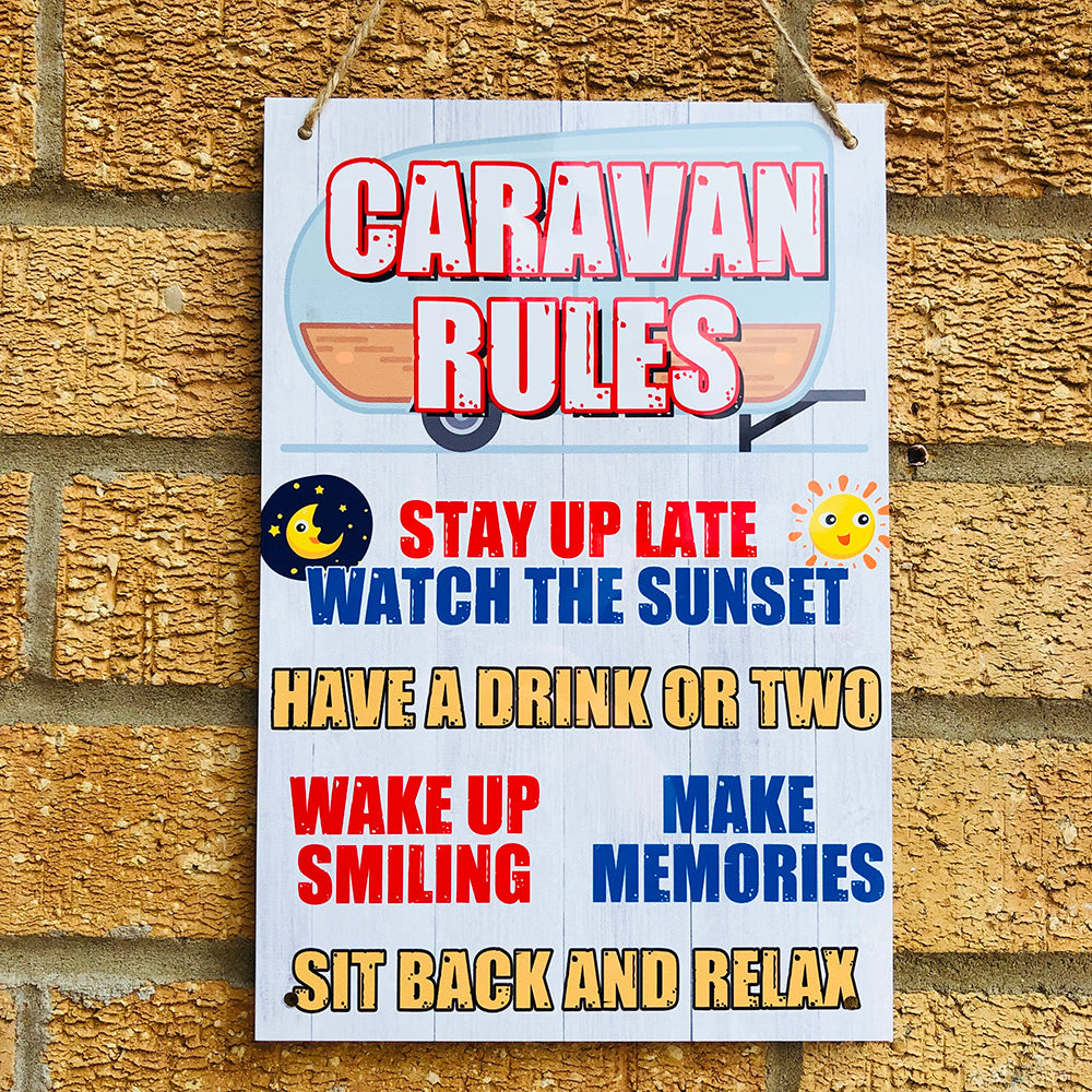 Caravan Rules - Aluminium Sign