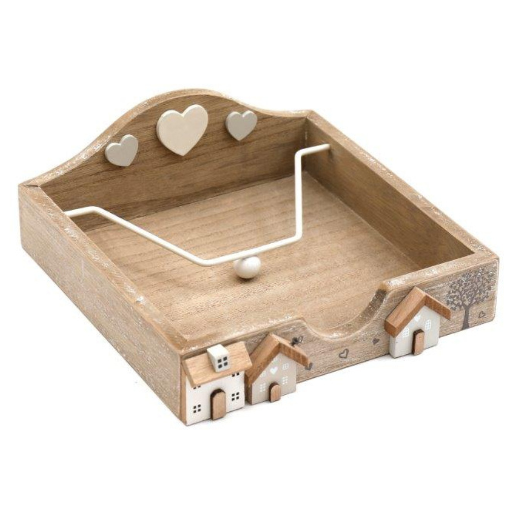 Hearts and Houses Napkin Holder