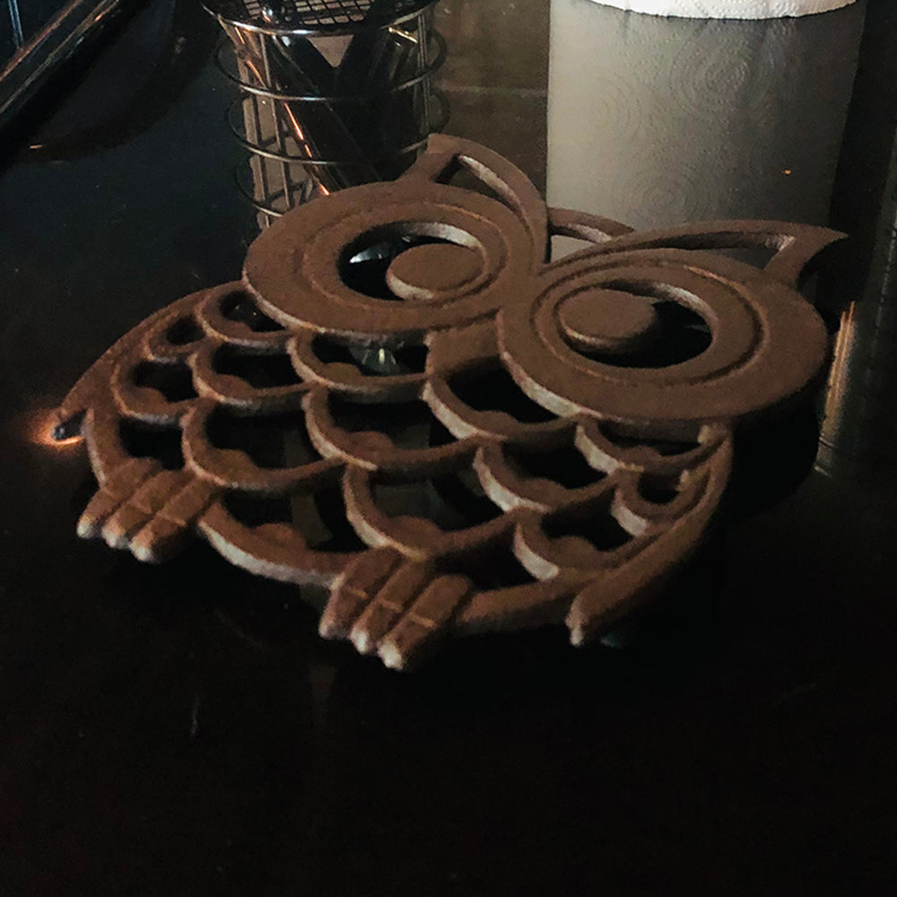 Cast Iron Owl Trivet – Functional Kitchen Art