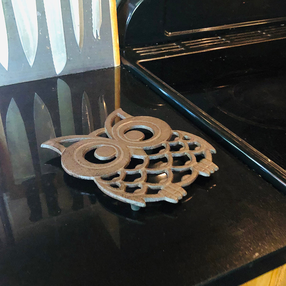 Cast Iron Owl Trivet – Functional Kitchen Art