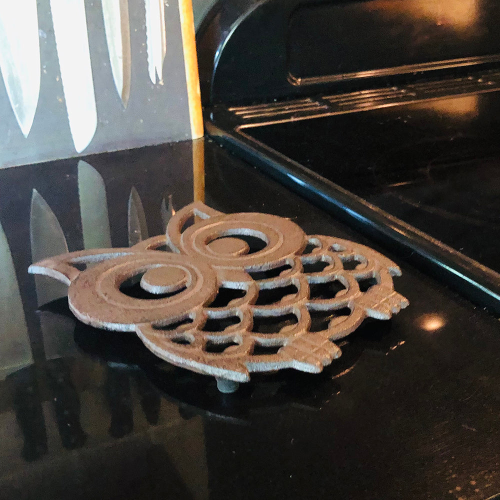 Cast Iron Owl Trivet – Functional Kitchen Art
