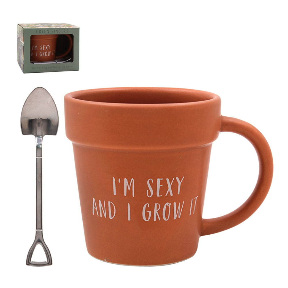 "I'm Sexy and I Grow It" Flower Pot Mug