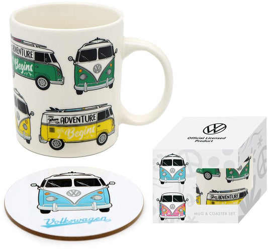 VW Camper Mug & Coaster, 11.5cm