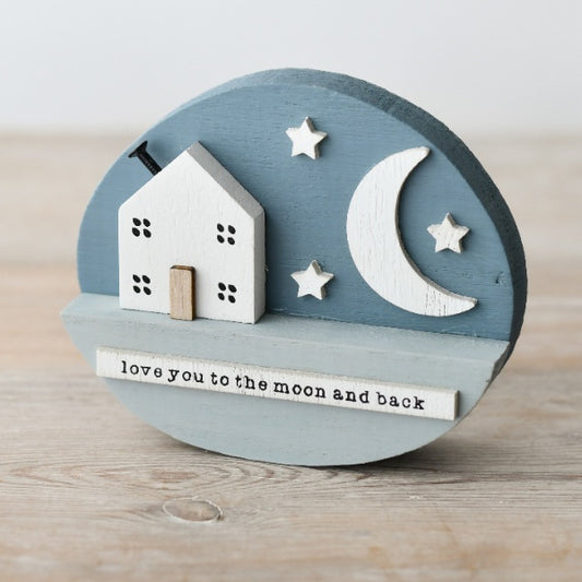 Love you to the moon and back Plaque, 11cm