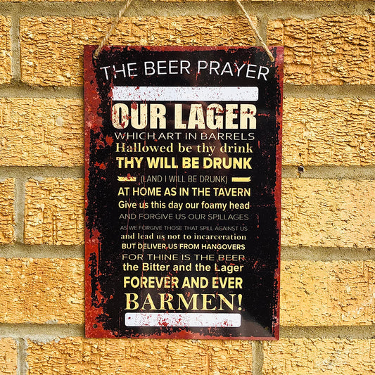 Beer Prayer - Aluminium Sign