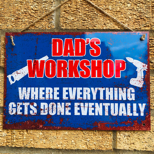 Dad's Workshop - Aluminium Sign